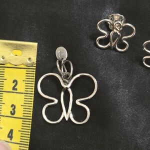 Tous Silver Butterfly Earrings & Pendant